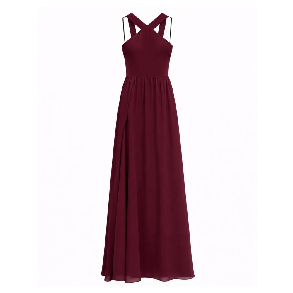 Lulus Air of Romance Burgundy Maxi Dress Large